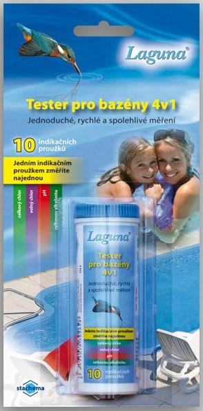 Bazénový tester vody 4 v 1 - Laguna /10 měření/