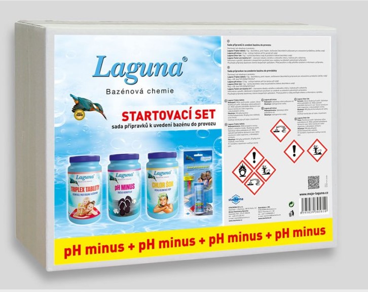 Startovací set pH- Laguna (triplex tablety, pH-, chlor šok, tester)